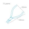 Modelcraft PPL1307 Combination Pliers - Round/Concave (130mm)